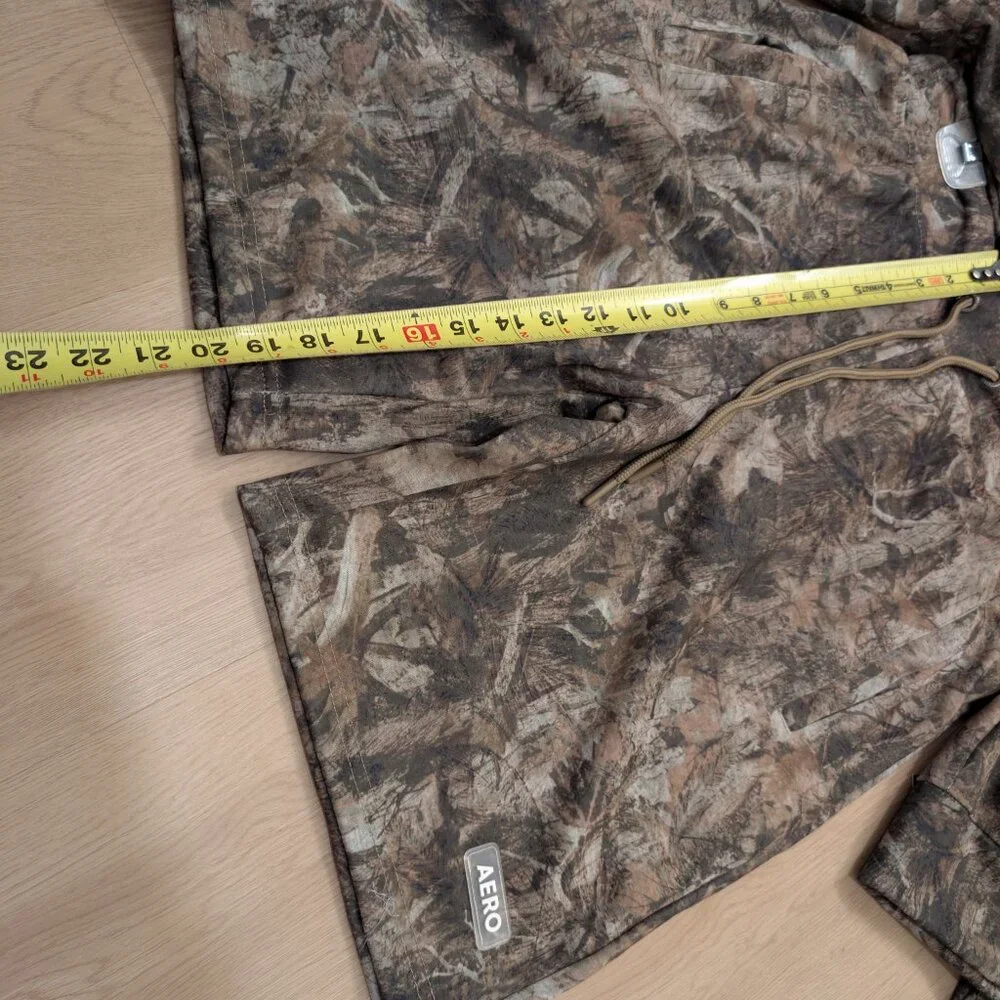 SMALL NWT Aeropostale Camo Set Hoodie Shorts Khaki Real Tree Pocket Aero